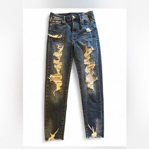 Aeropostale Super High Rise Curvy Jegging in Blue